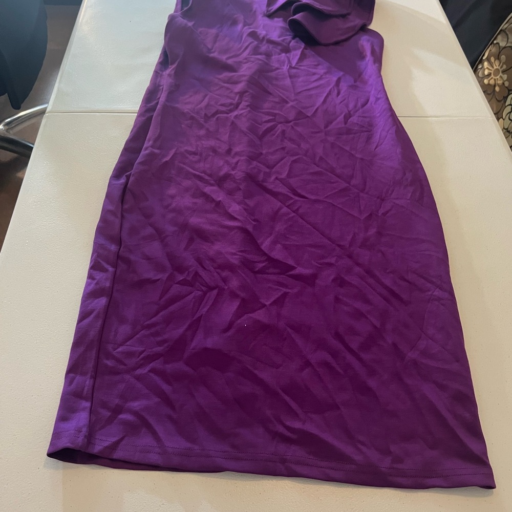 Chic One Shoulder Purple Dress